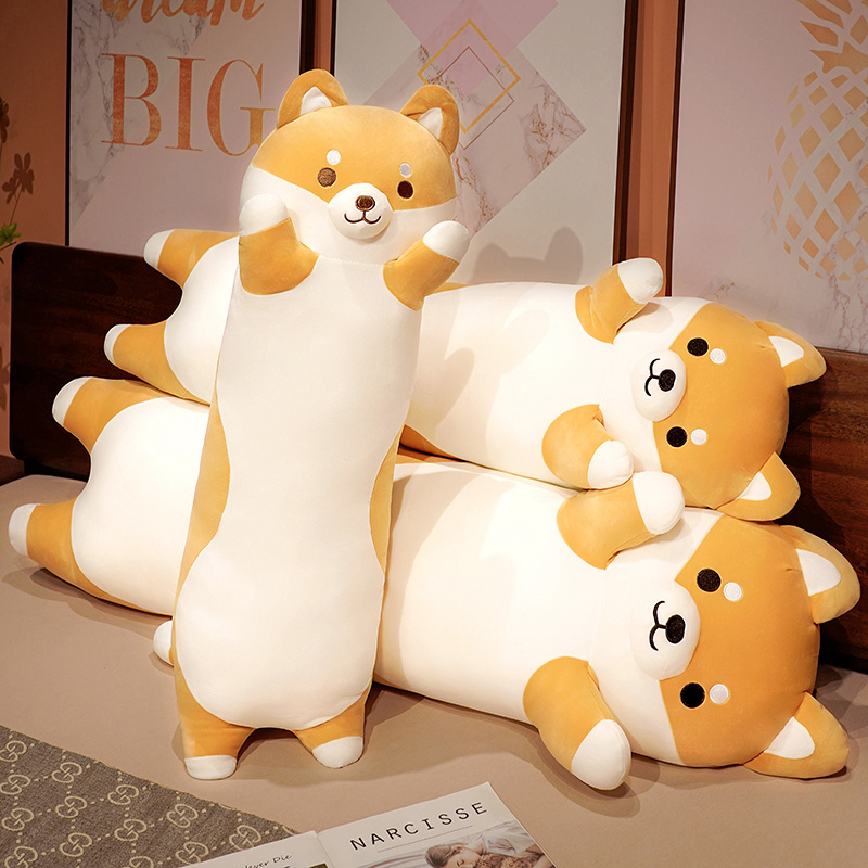 Bolster Pillow Long - Coussin en Peluche de Chien Shiba
